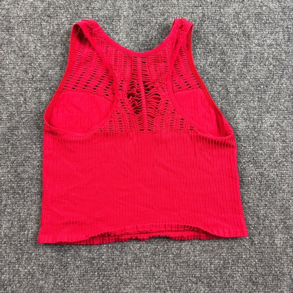 FREE PEOPLE INTIMATELY Women’s Berry Colored Ribbed Racerback Tank size: Med/Lrg - Picture 2 of 5